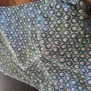 Elegant Blue Patterned Curtain Set